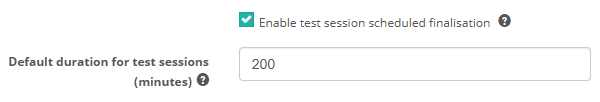 Screenshot of auto-finalisation settings interface