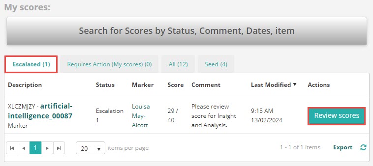 Marking progress expandable showing passed and failed seed scripts
