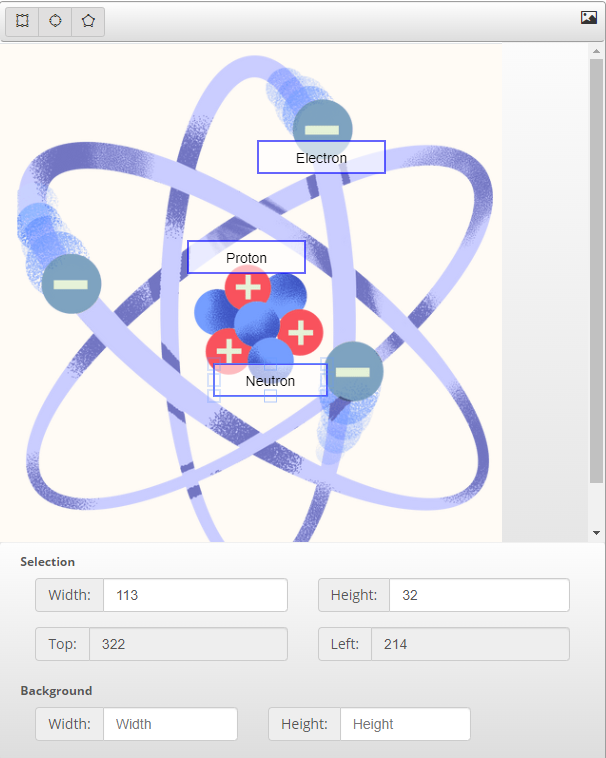 Rectangle tool example with Neutron hotspot