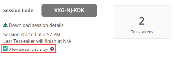 Allow unrestricted entry option