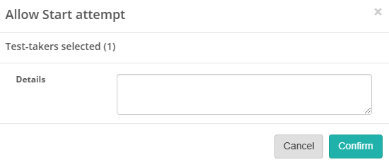 Reject entry modal