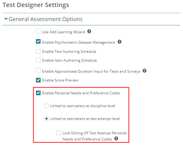 Enable PNP in Test Designer Settings
