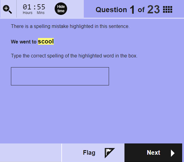 Example theme for disability support showing black text on lilac background