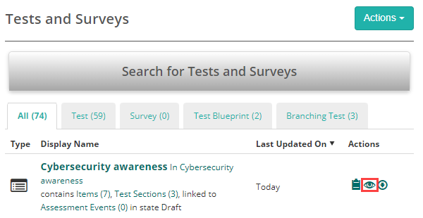 Preview from the list page