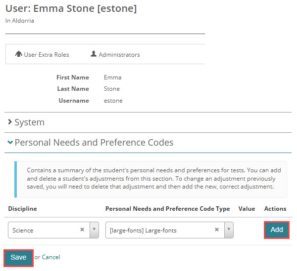 Substitute item showing Parent relationship