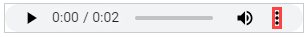 The three-dot options menu expanded on a generated audio file
