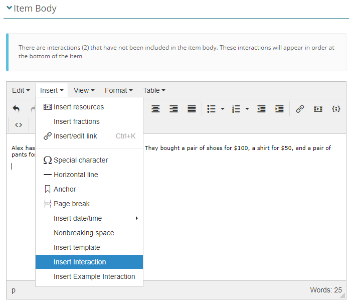 Add interaction to body 1