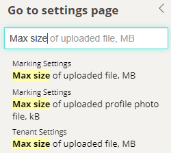 Settings search opened with Alt+S