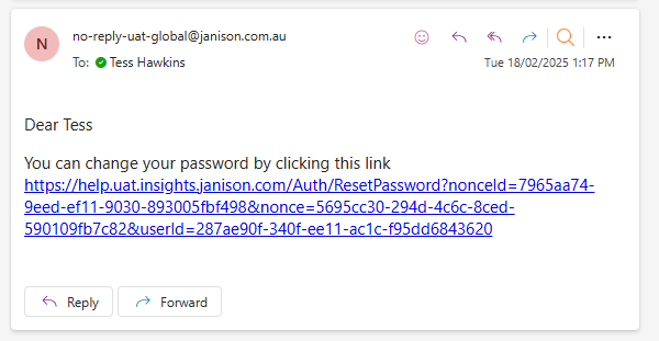 LinkToken and Link email example