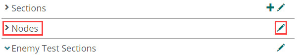 Nodes section header with the pencil icon