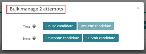 Bulk manage two attempts