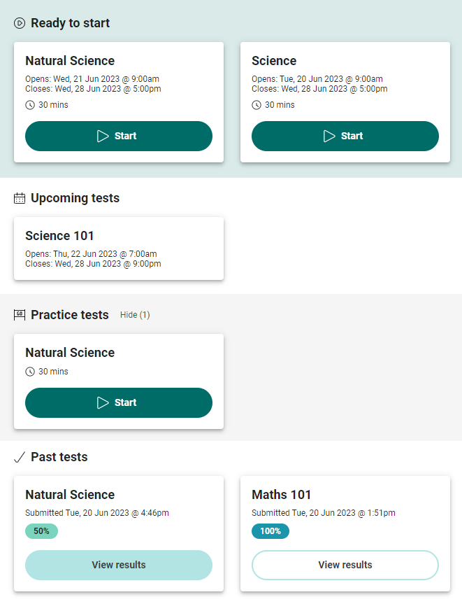 including practice test