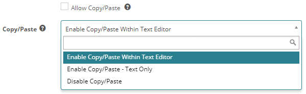 Copy/Paste tenant setting when Allow Copy/Paste is disabled