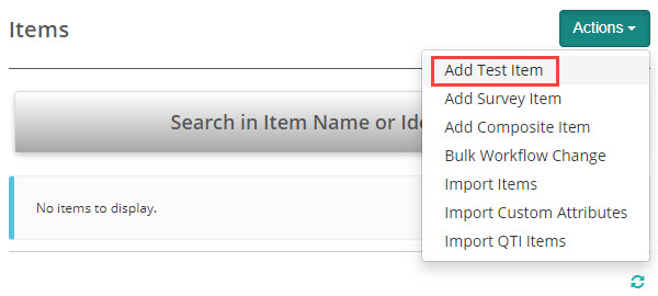 Create an item - step 2