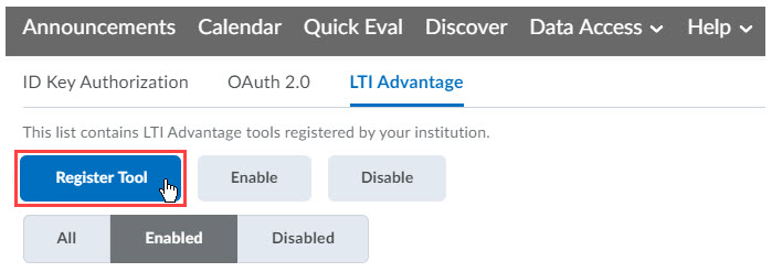 Register an LTI tool (3)