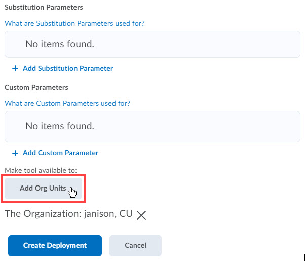 2. The Deploy Tools screen displays. Complete the following steps (7)