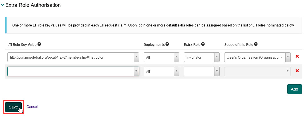 Set up any extra default roles required for users (4)