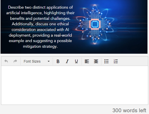 Extended text example in the test player