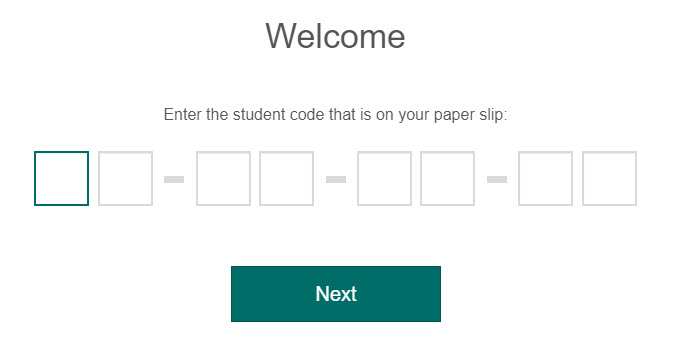 One time code example