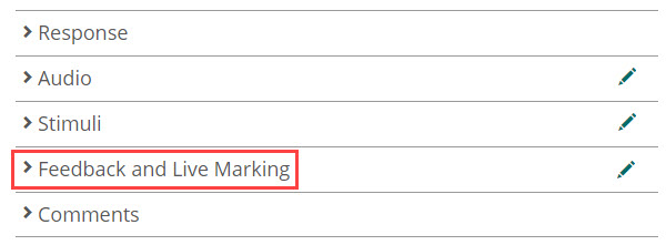 Edit feedback and live marking