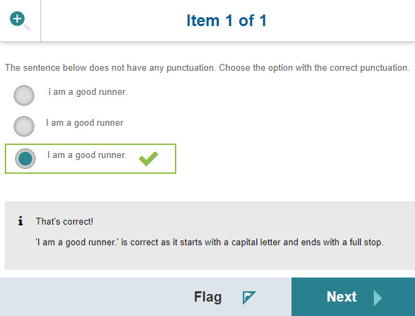 Feedback and live marking in the test player