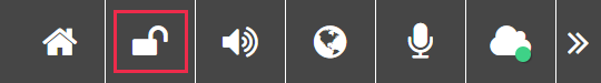 Replay toolbar with the open padlock icon highlighted
