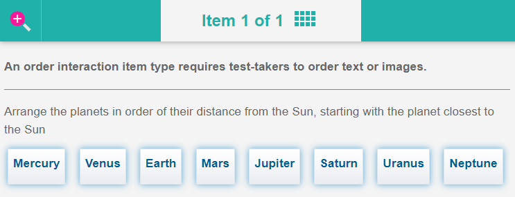 Example of order interaction item - completed state