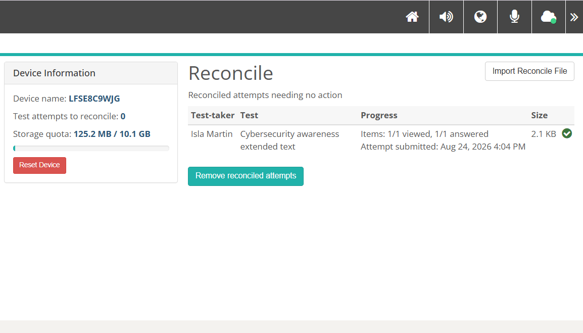 Reconcile page with an attempt already reconciled in the background