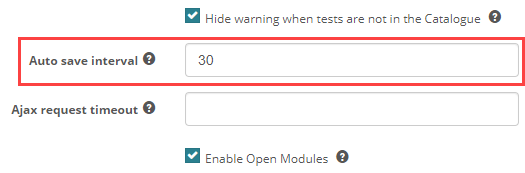 Setting interval for autosaves