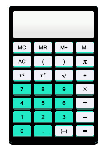 Calculator tool in the Test Player