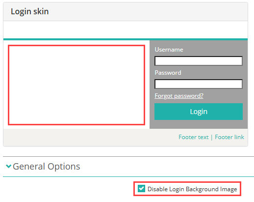 Disable Login Background Image option