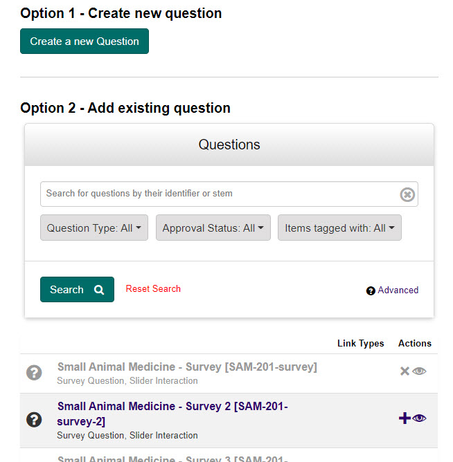 Add questions