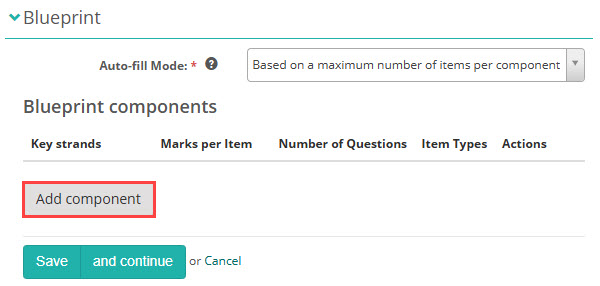 Add component button