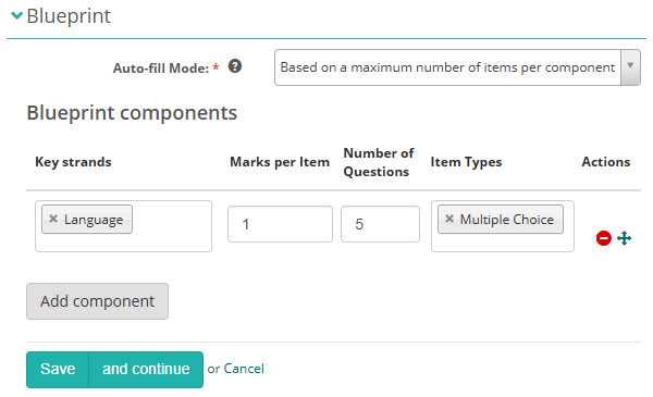 Blueprint component configuration