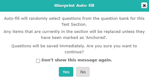 Autofill confirmation dialog