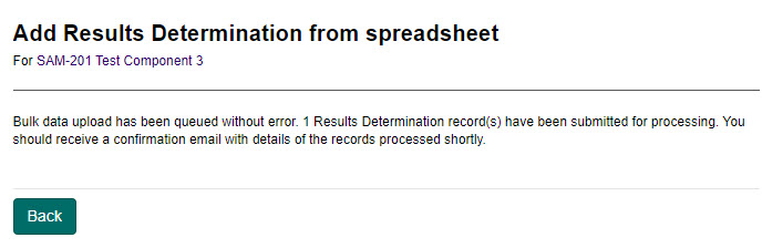 Import and email result confirmation