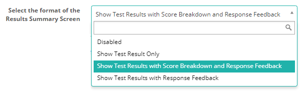 The format drop-down open, showing the 4 options