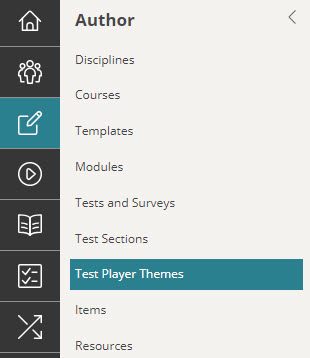 Browse to Author > Test Player Themes