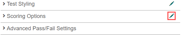 Pencil icon next to Scoring Options
