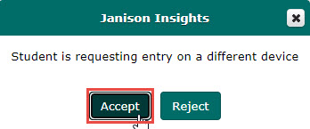 Accept or Reject dialog