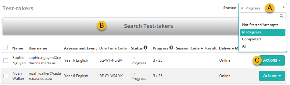 Test-takers