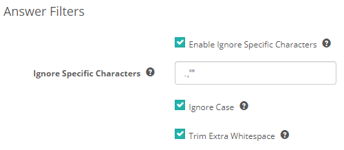 Answer filters