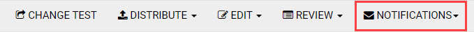 Instructor dashboard with NOTIFICATIONS menu option highlighted