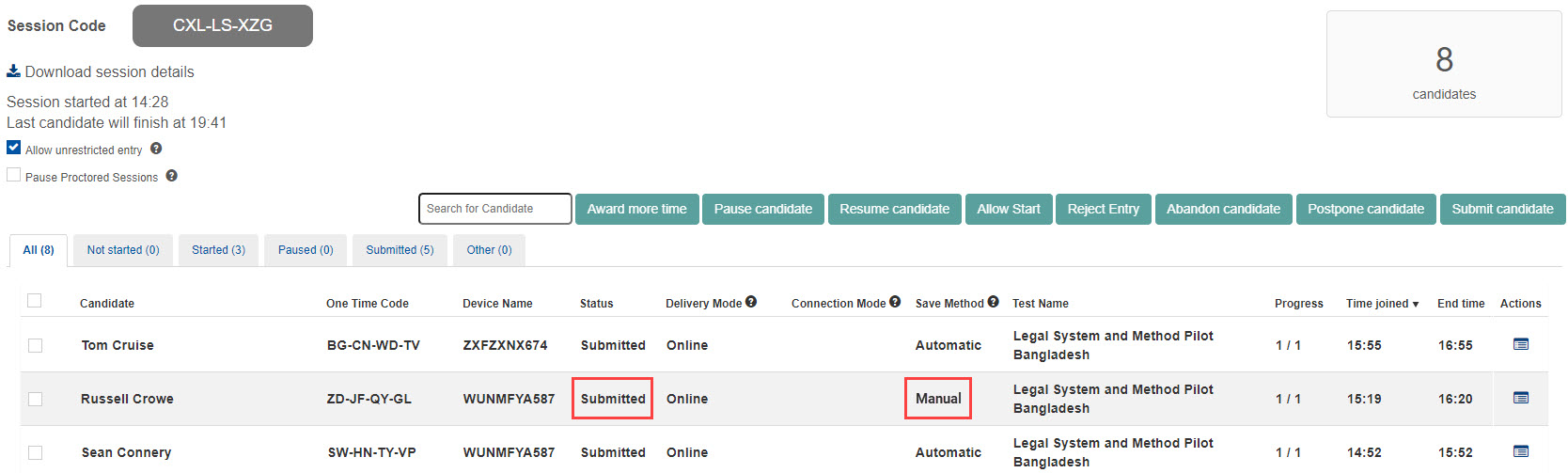 Save Method now showing as Manual after reconciliation