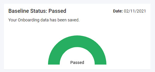 Passed message on the Proctortrack dashboard