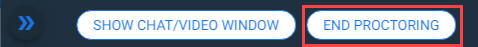 Top bar with END PROCTORING highlighted