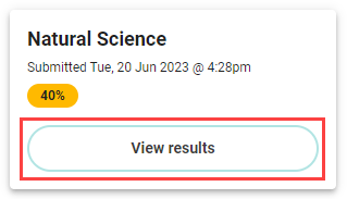 A results tile with View results highlighted