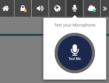 Microphone icon on toolbar